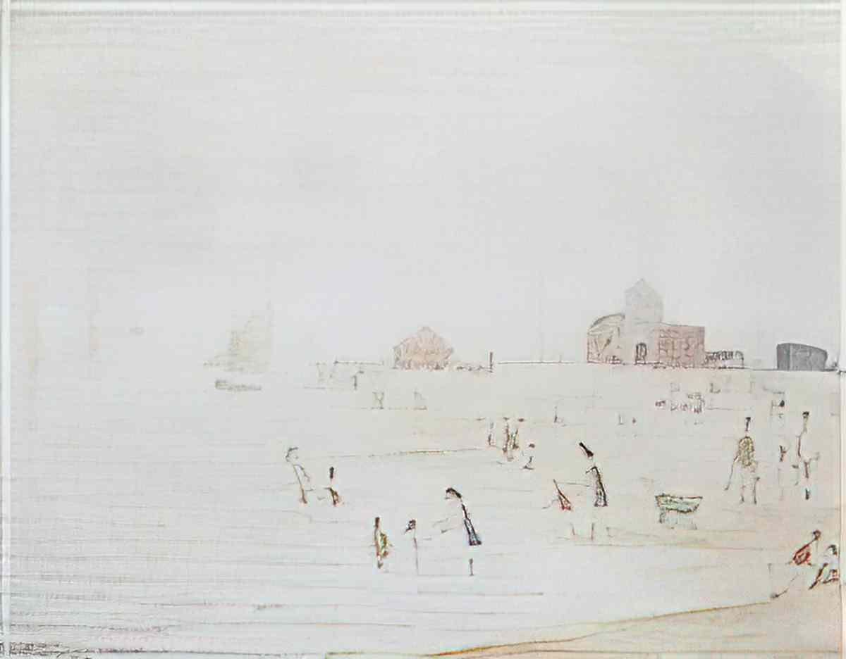 L S Lowry a fight 1935 Art A4 Photo Print