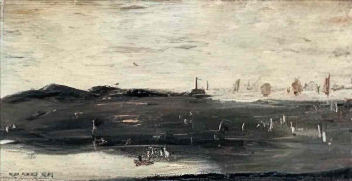 L S Lowry a football match Art A4 Photo Print