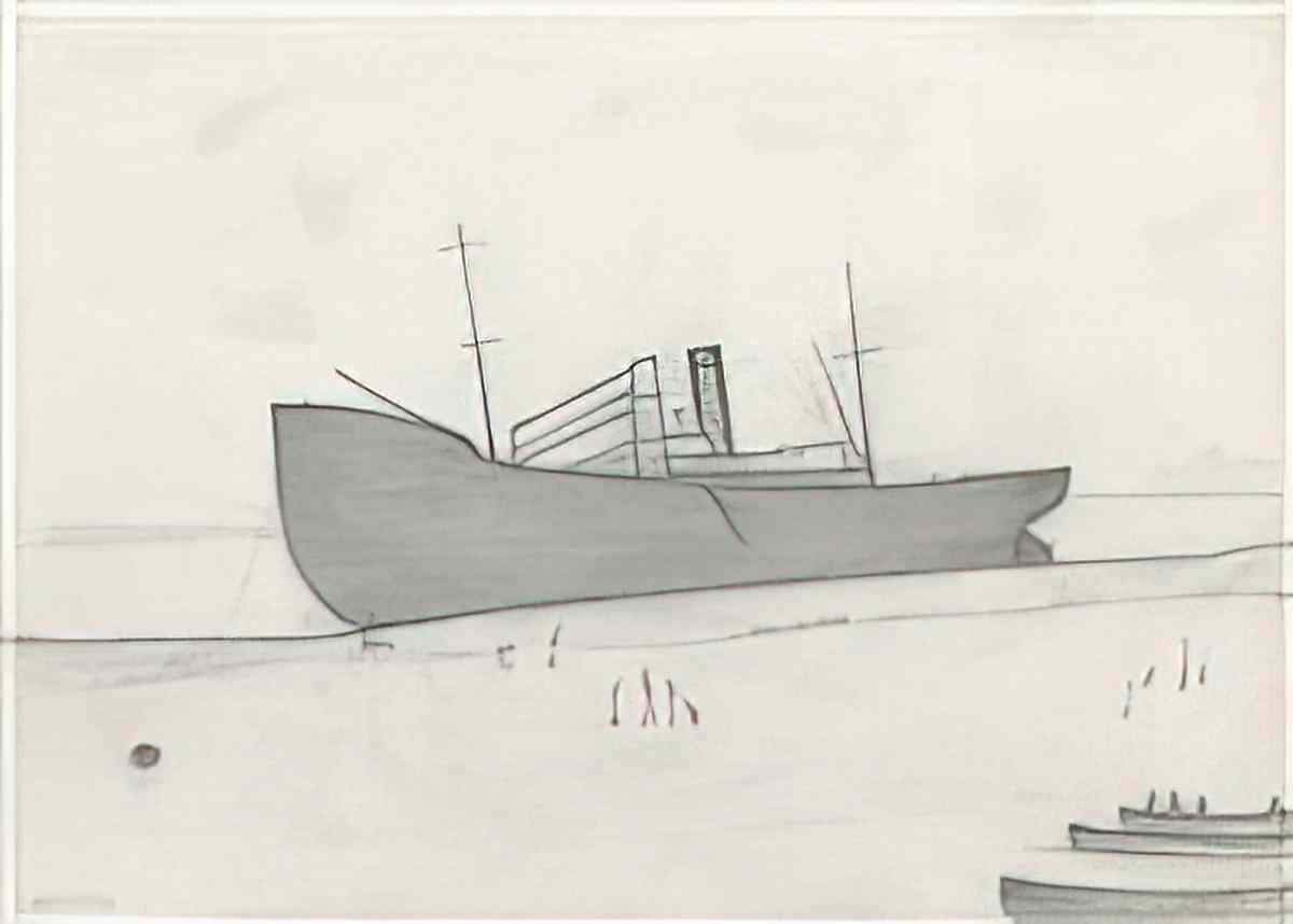 L S Lowry a footbridge 2 Art A4 Photo Print