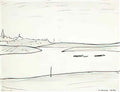 L S Lowry a footbridge2 Art A4 Photo Print