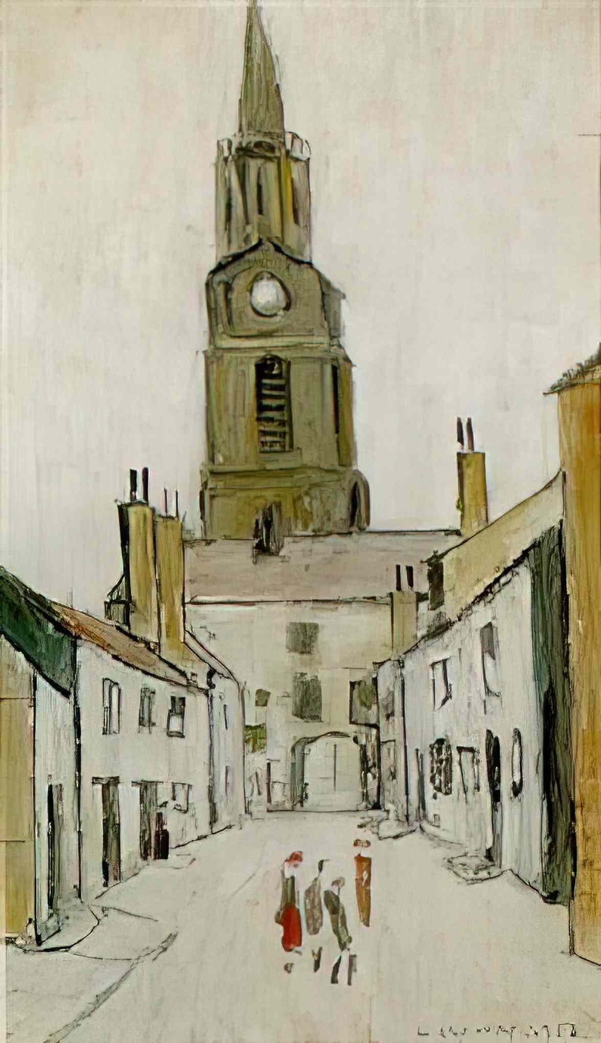 L S Lowry a footbridge3 Art A4 Photo Print
