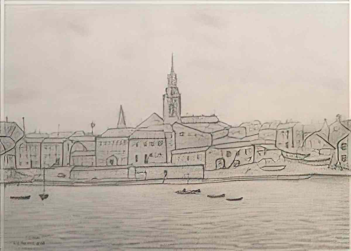 L S Lowry a footbridge5 Art A4 Photo Print