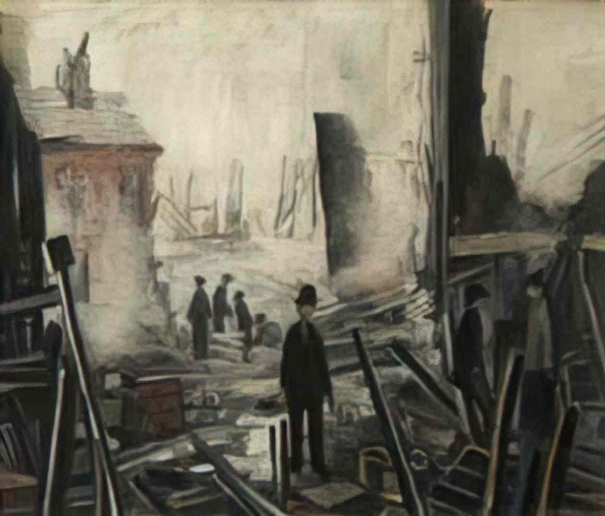 L S Lowry a group of figures1 Art A4 Photo Print