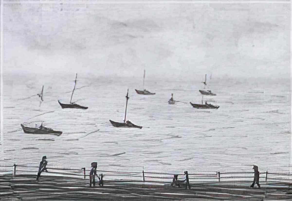 L S Lowry a house Art A4 Photo Print