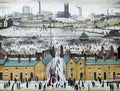 L S Lowry a man at a door Art A4 Photo Print