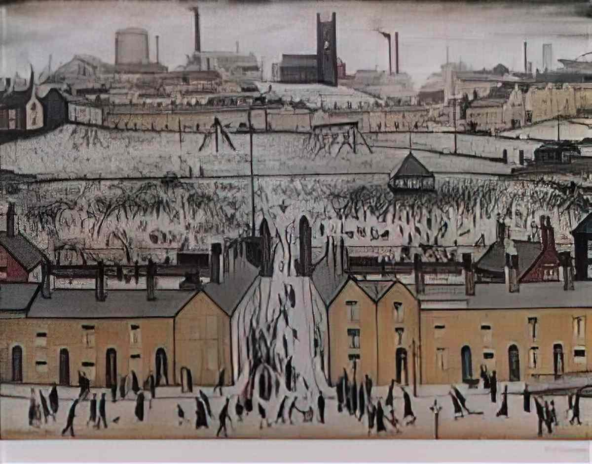 L S Lowry a man drinking tea Art A4 Photo Print