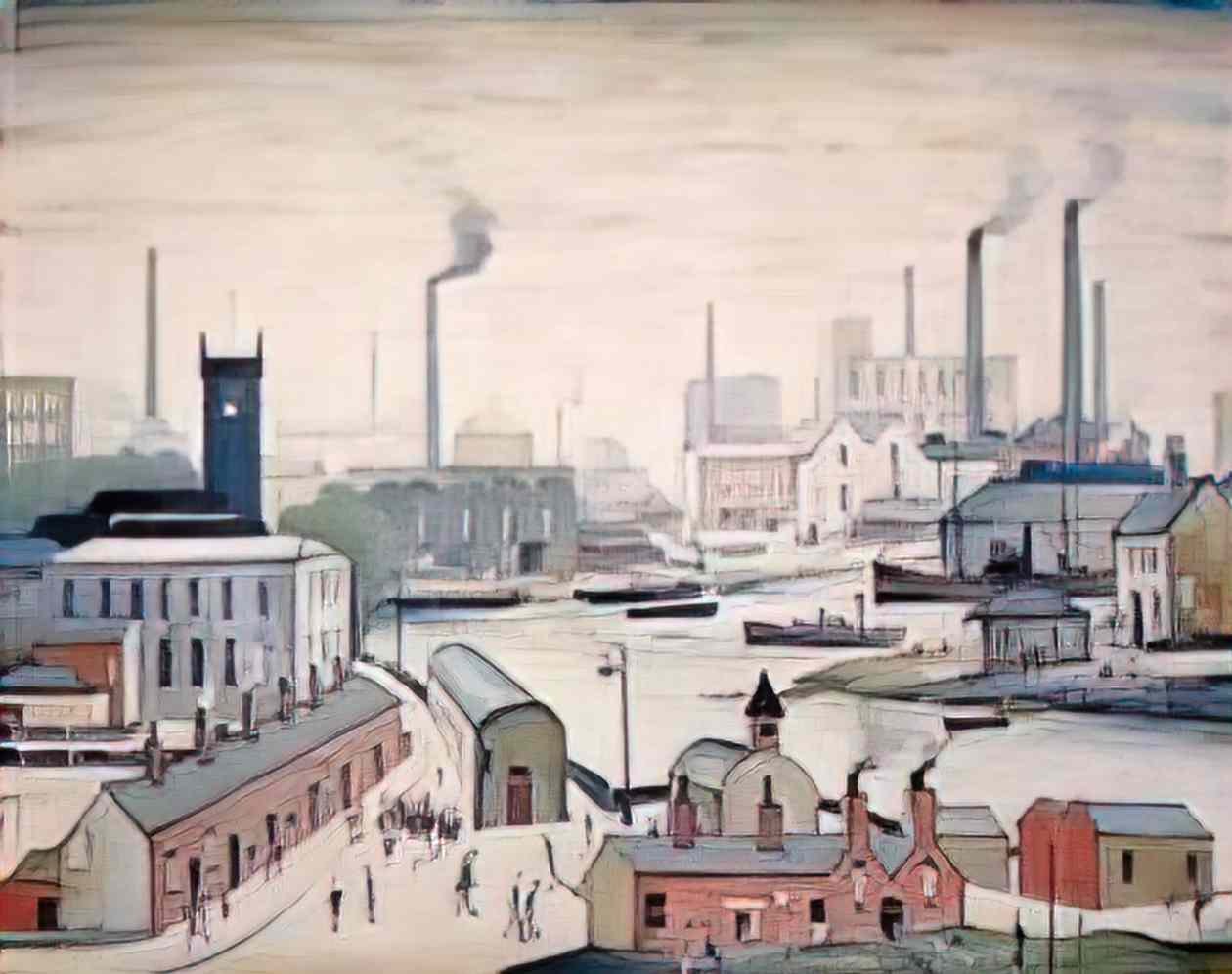 L S Lowry a procession 1929 Art A4 Photo Print
