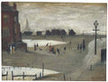 L S Lowry a station platform Art A4 Photo Print