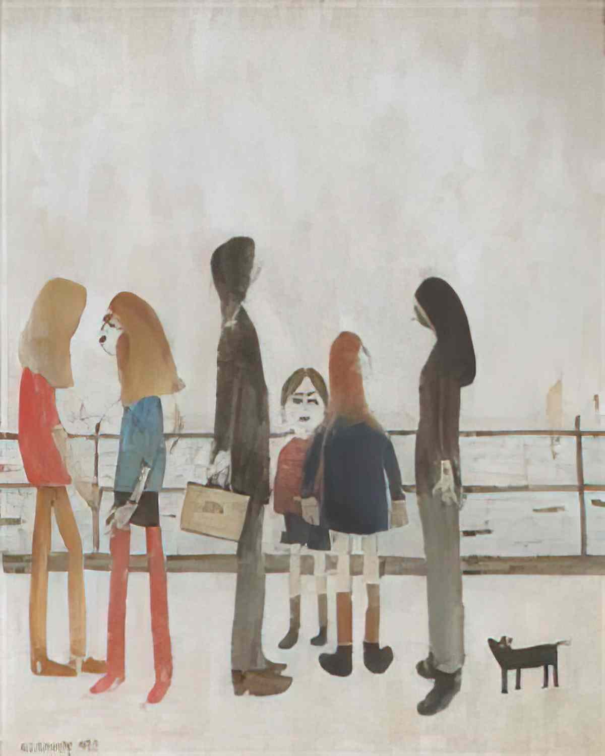L S Lowry a town square Art A4 Photo Print