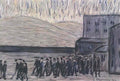 L S Lowry an old street 1937 Art A4 Photo Print
