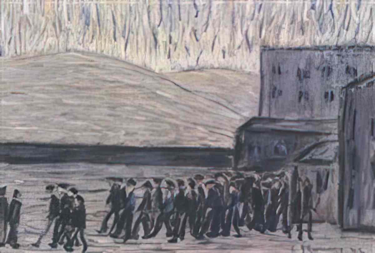 L S Lowry an old street 1937 Art A4 Photo Print