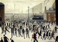 L S Lowry an old street Art A4 Photo Print
