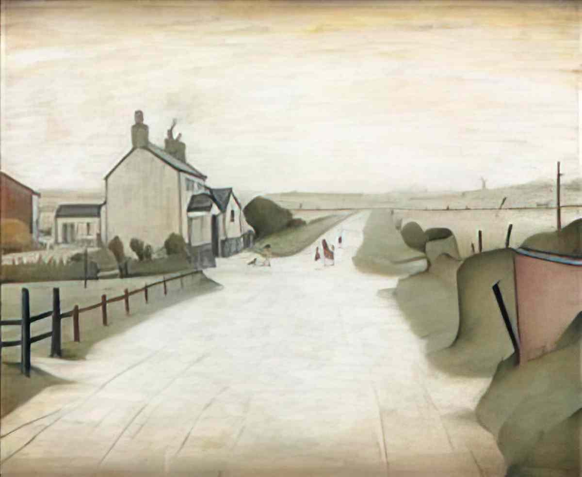 L S Lowry ardens farm moorside lancashire Art A4 Photo Print
