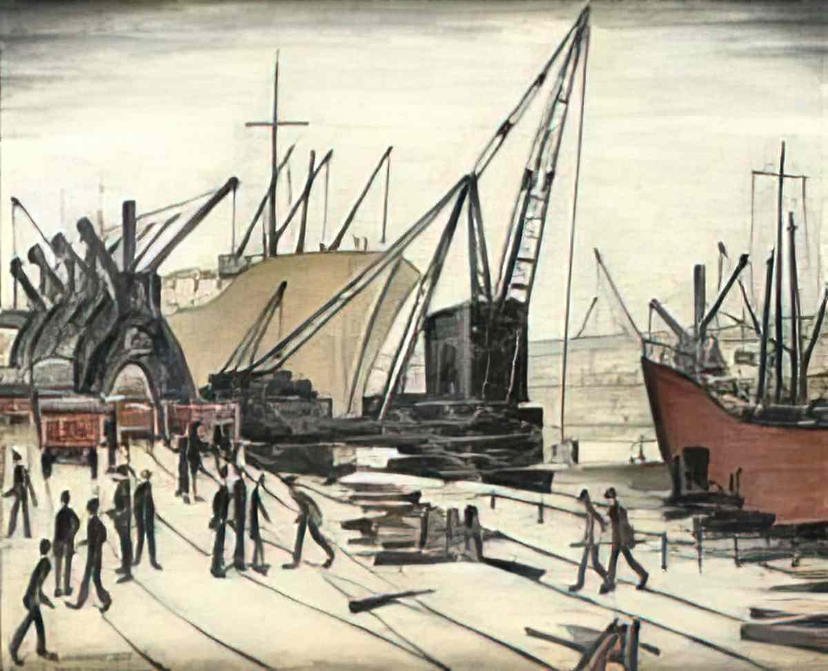 L S Lowry askews farm pendlebury Art A4 Photo Print
