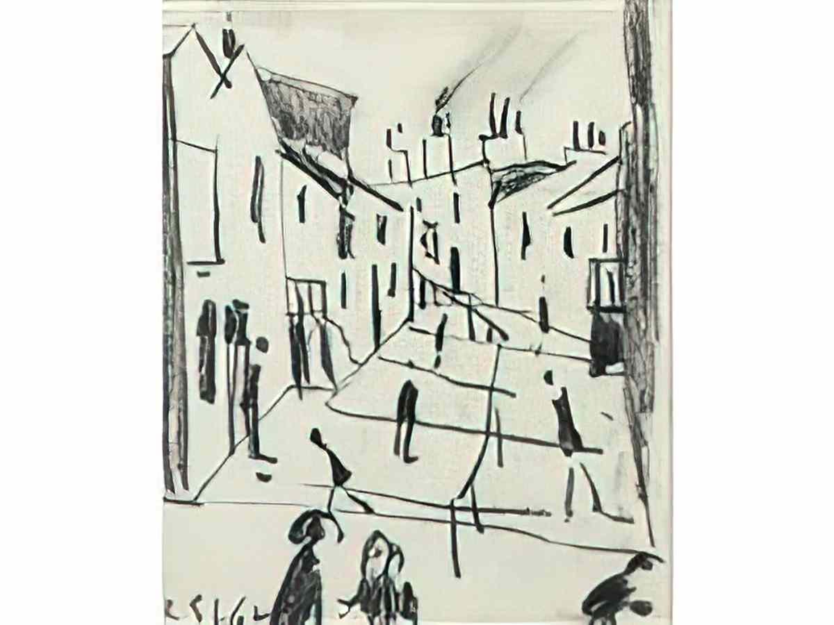 L S Lowry at the seaside1 Art A4 Photo Print