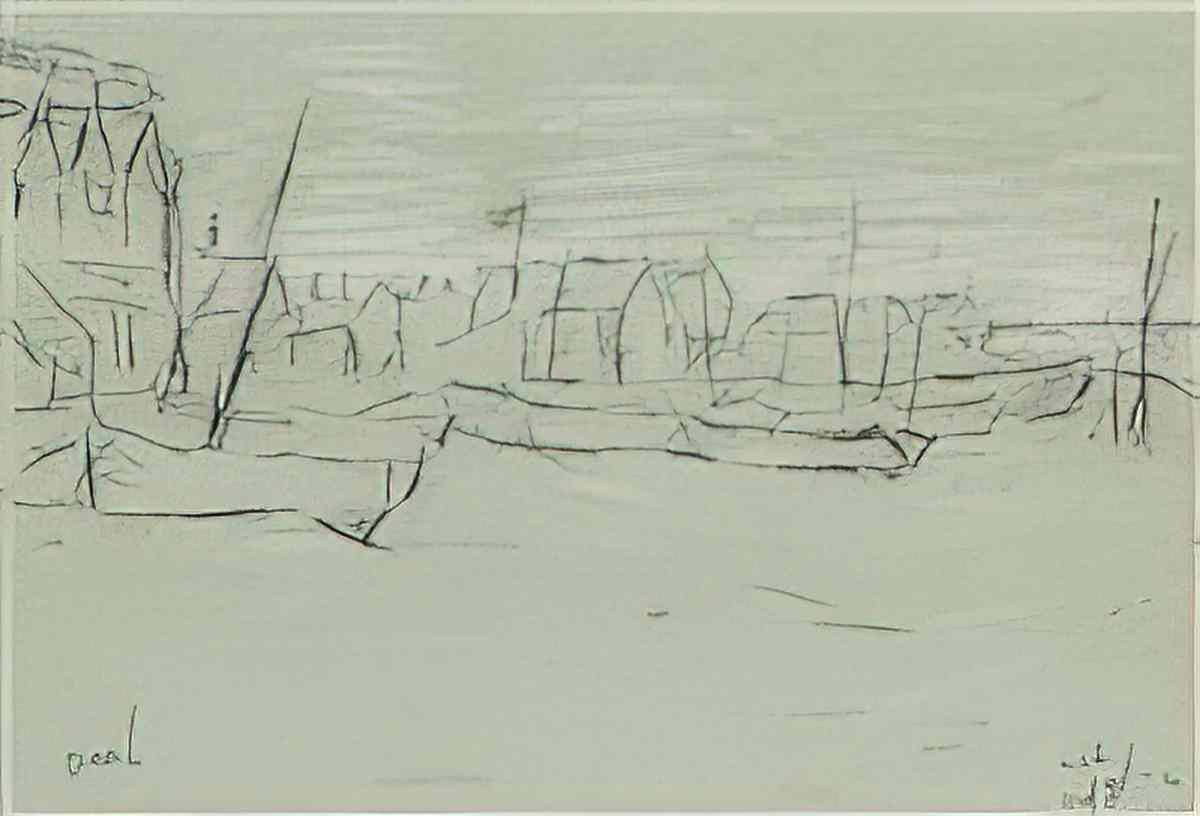 L S Lowry bank failure Art A4 Photo Print