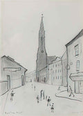 L S Lowry beach and promenade Art A4 Photo Print