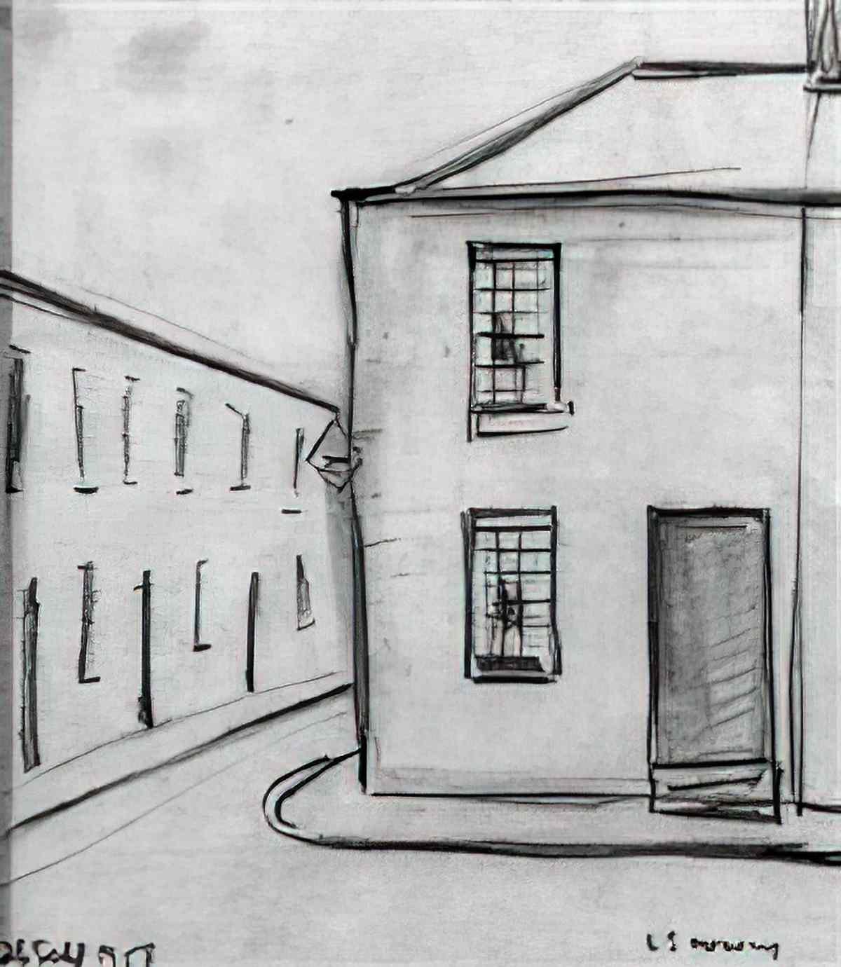 L S Lowry berwick Art A4 Photo Print