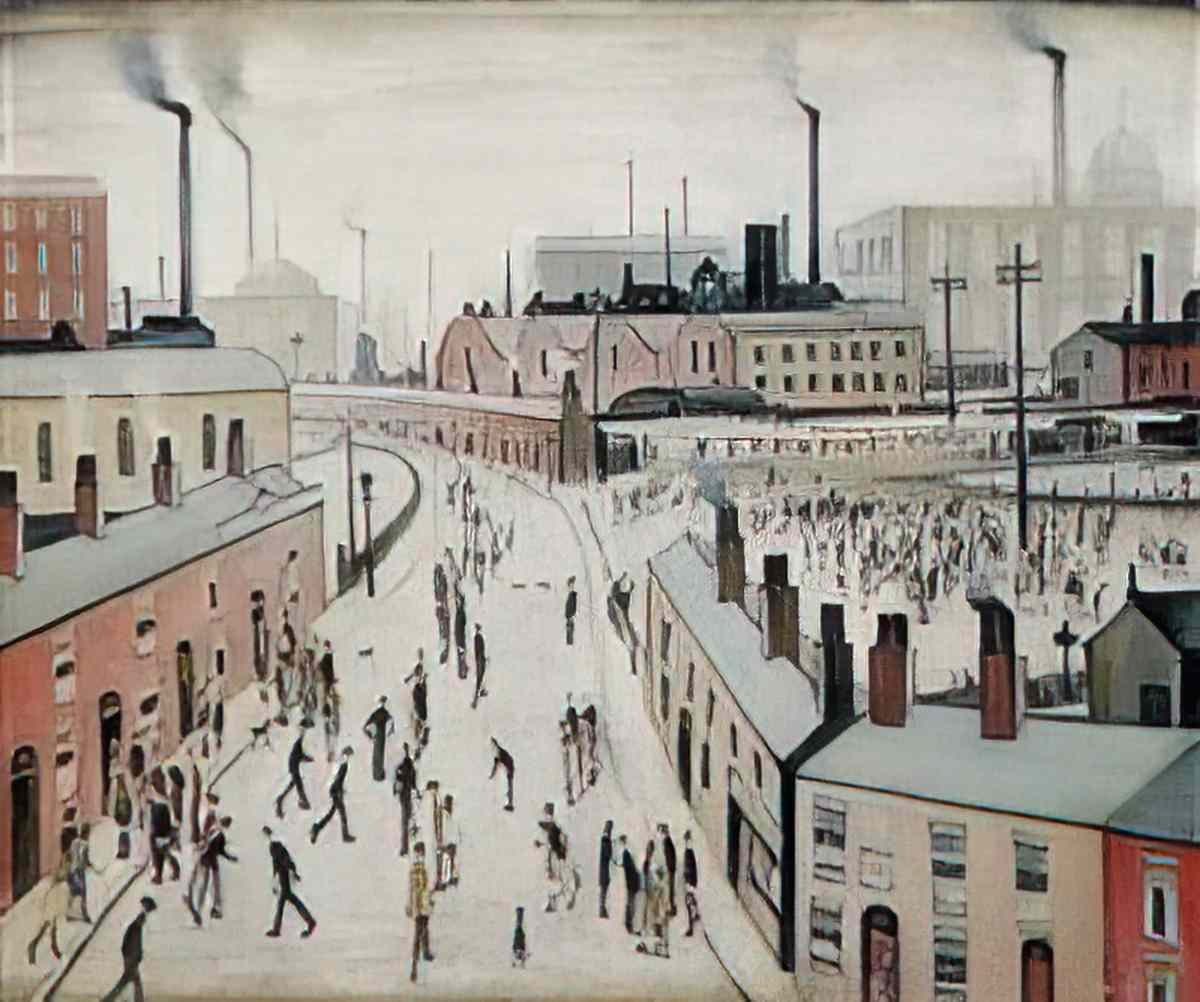 L S Lowry blaenau ffestiniog Art A4 Photo Print