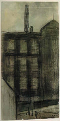 L S Lowry blitzed site 1942 Art A4 Photo Print