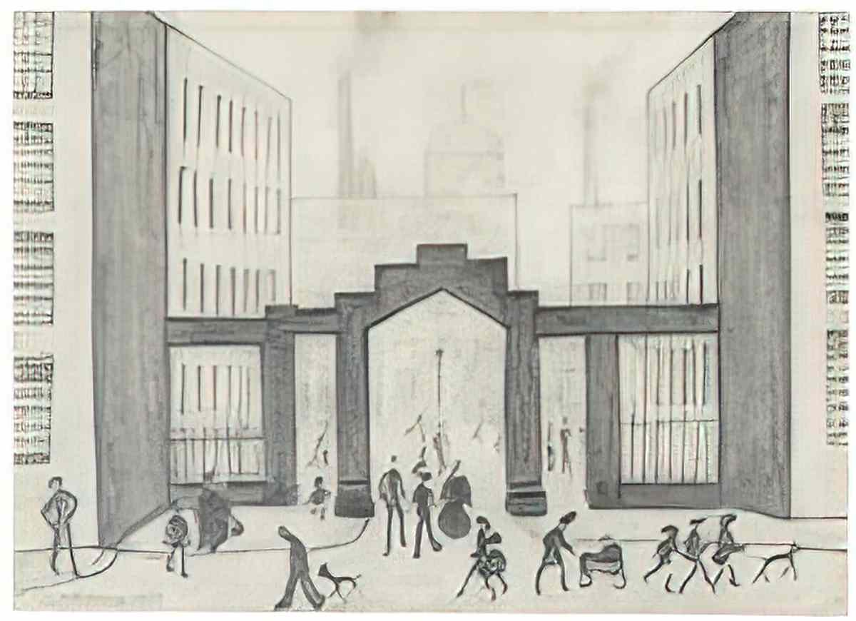 L S Lowry blyth ferry Art A4 Photo Print