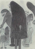 L S Lowry boy in a yellow jacket 1935 Art A4 Photo Print
