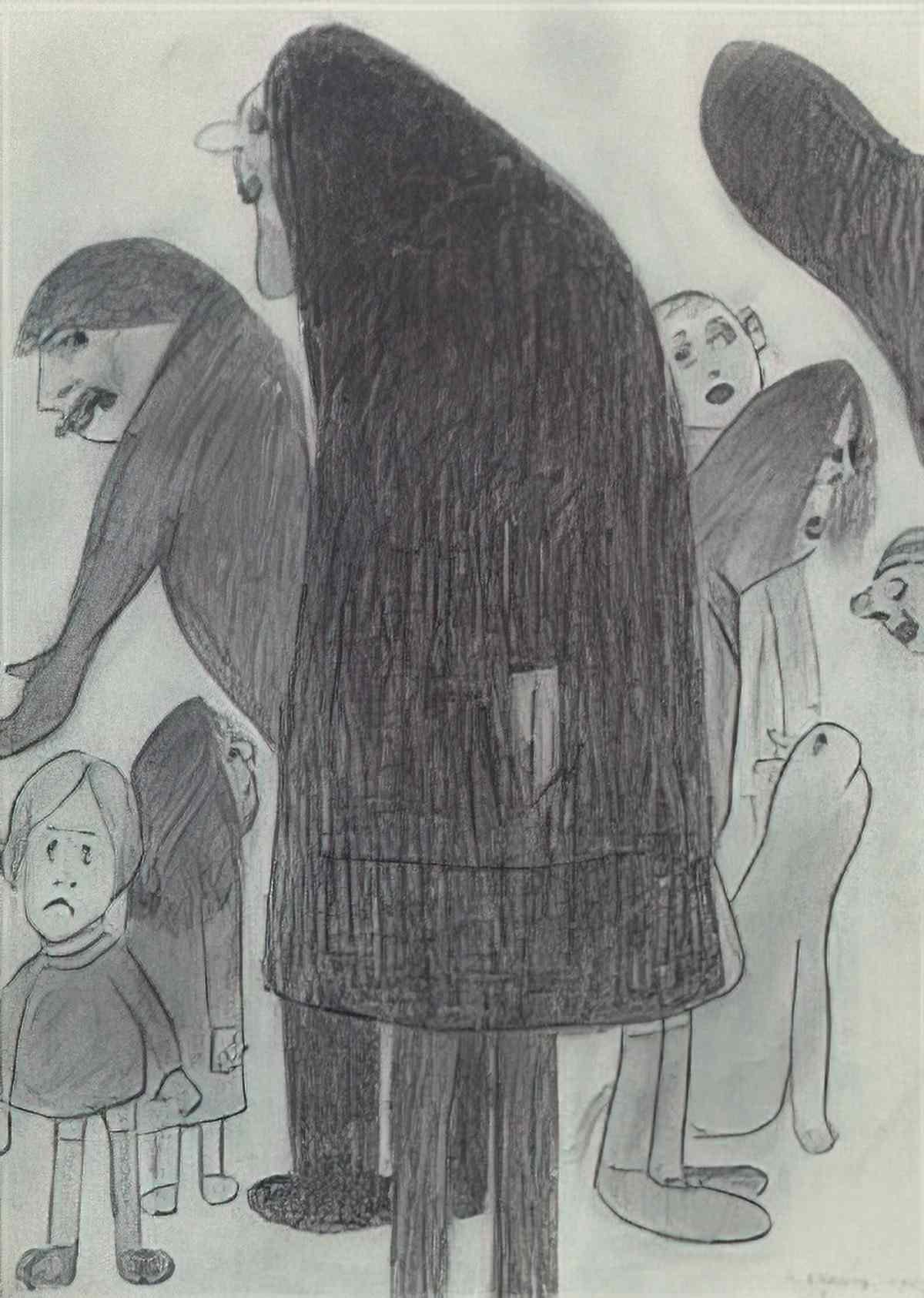 L S Lowry boy in a yellow jacket 1935 Art A4 Photo Print