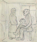 L S Lowry boy in a yellow jacket1 Art A4 Photo Print