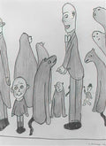 L S Lowry boy shouting Art A4 Photo Print