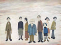 L S Lowry boy with pram Art A4 Photo Print