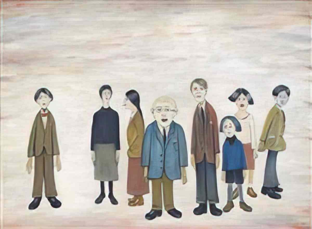 L S Lowry boy with pram Art A4 Photo Print