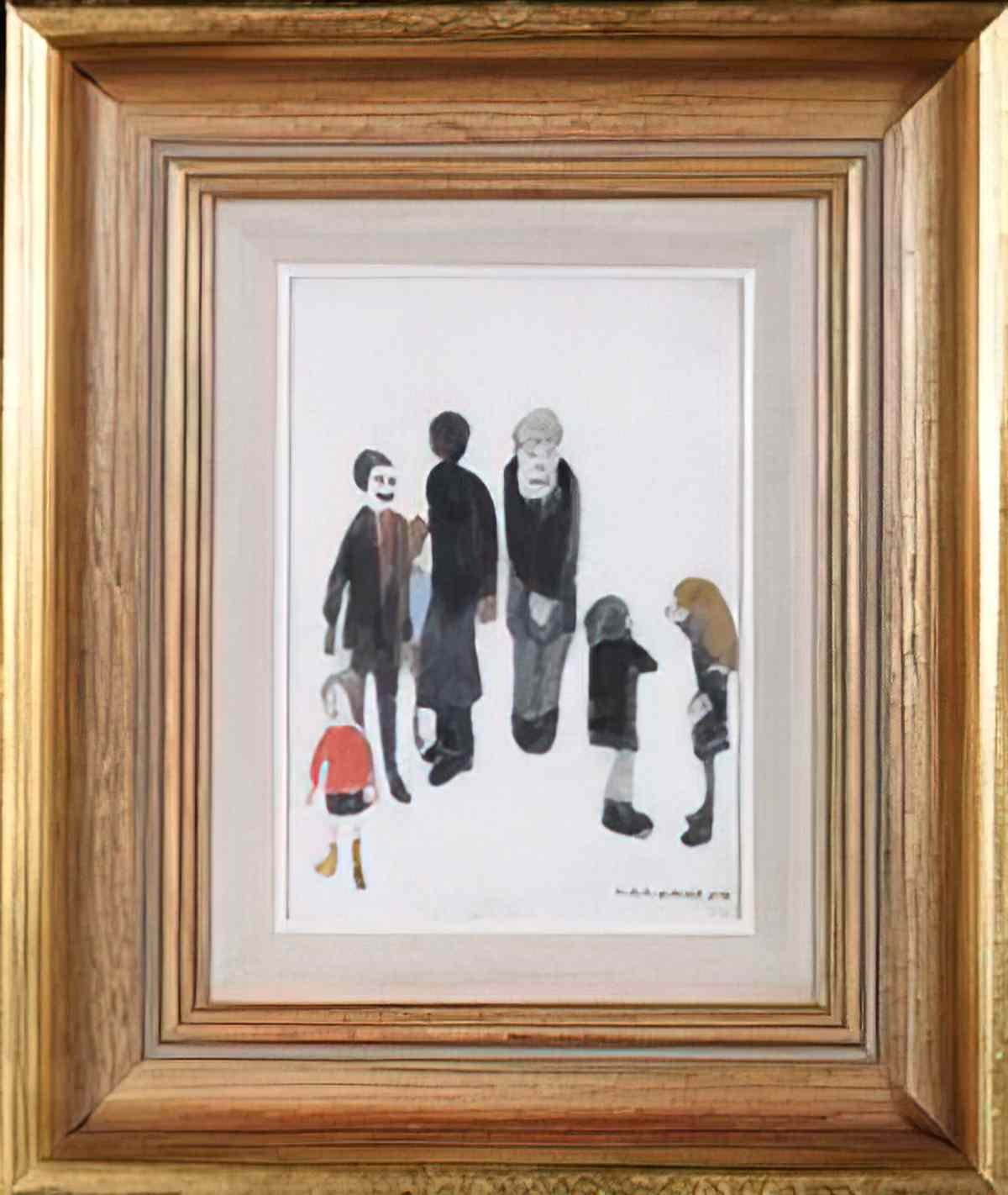 L S Lowry breakdown under the bridge Art A4 Photo Print