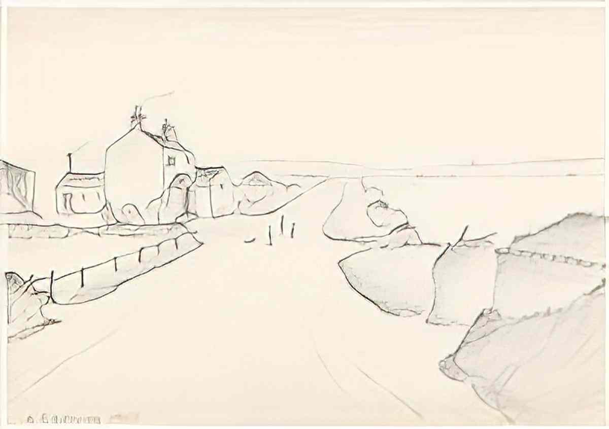 L S Lowry canal and factories 1955 Art A4 Photo Print