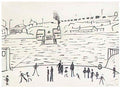 L S Lowry caricature study of a dog1 Art A4 Photo Print