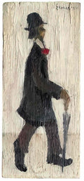 L S Lowry cat Art A4 Photo Print