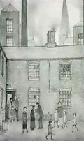 L S Lowry child and dog Art A4 Photo Print
