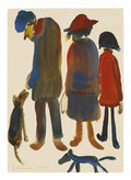 L S Lowry children in a crowd Art A4 Photo Print