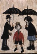 L S Lowry children in the back street Art A4 Photo Print