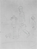 L S Lowry children playing in a street Art A4 Photo Print