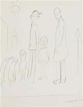L S Lowry children playing in a yard Art A4 Photo Print