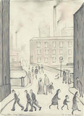 L S Lowry children with a pram Art A4 Photo Print