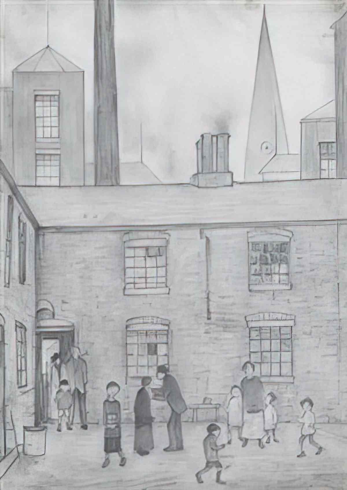L S Lowry church brow at clitheroe Art A4 Photo Print