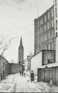 L S Lowry church spire in maryport Art A4 Photo Print