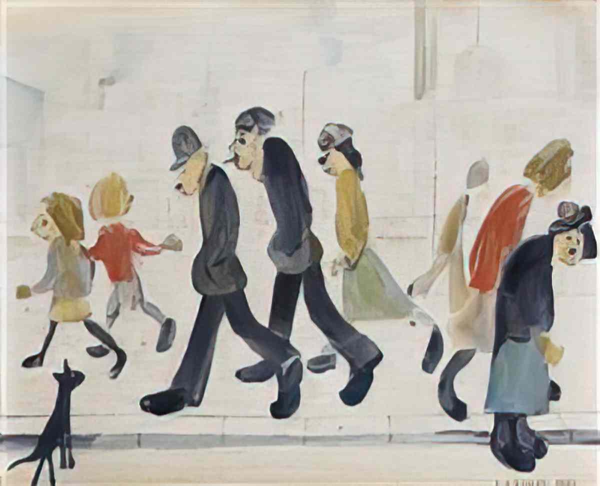 L S Lowry city scene manchester Art A4 Photo Print