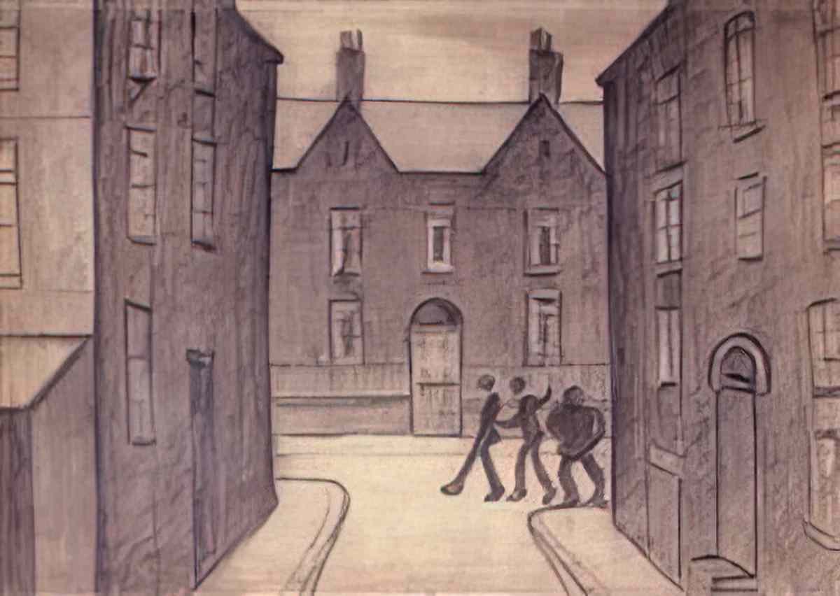 L S Lowry clifton junction evening 1910 Art A4 Photo Print