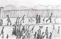 L S Lowry cloaked figure Art A4 Photo Print