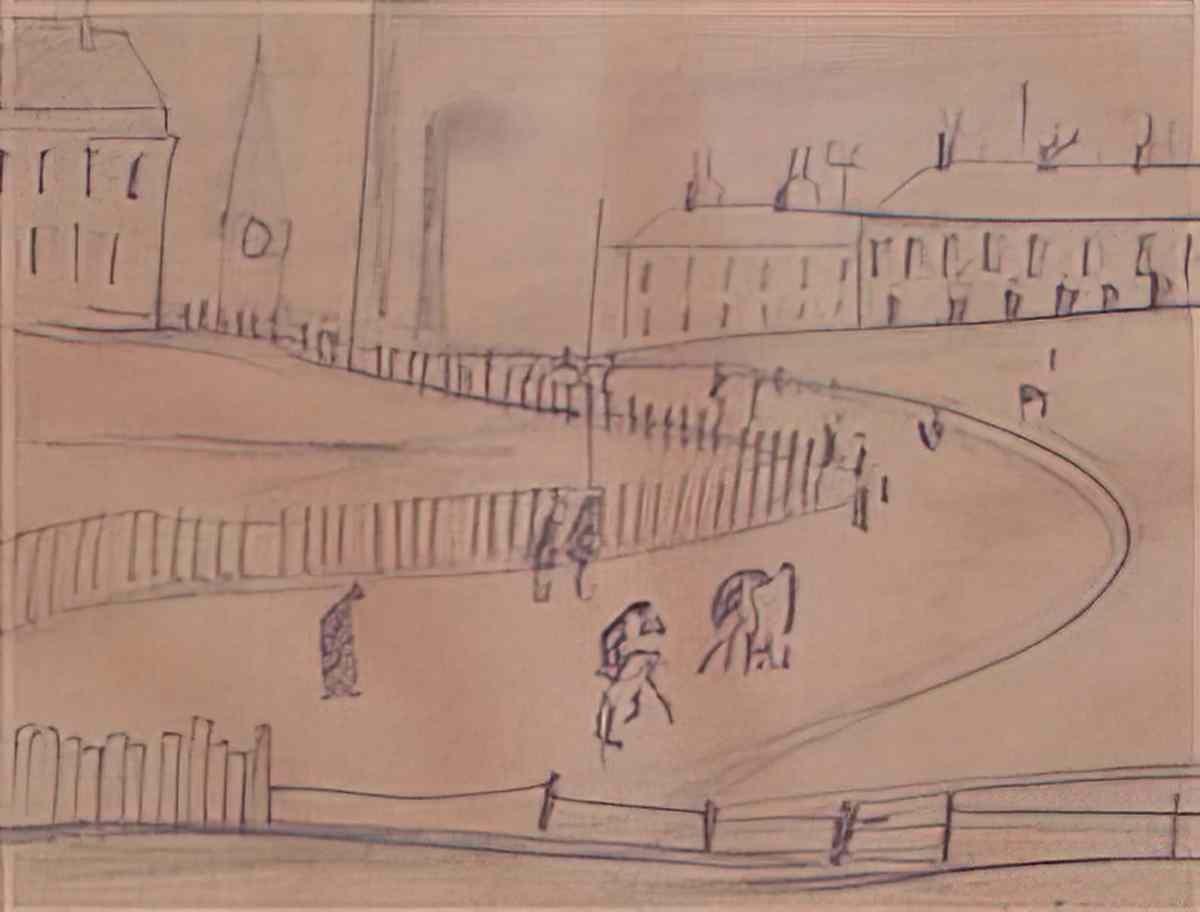 L S Lowry coal barge Art A4 Photo Print