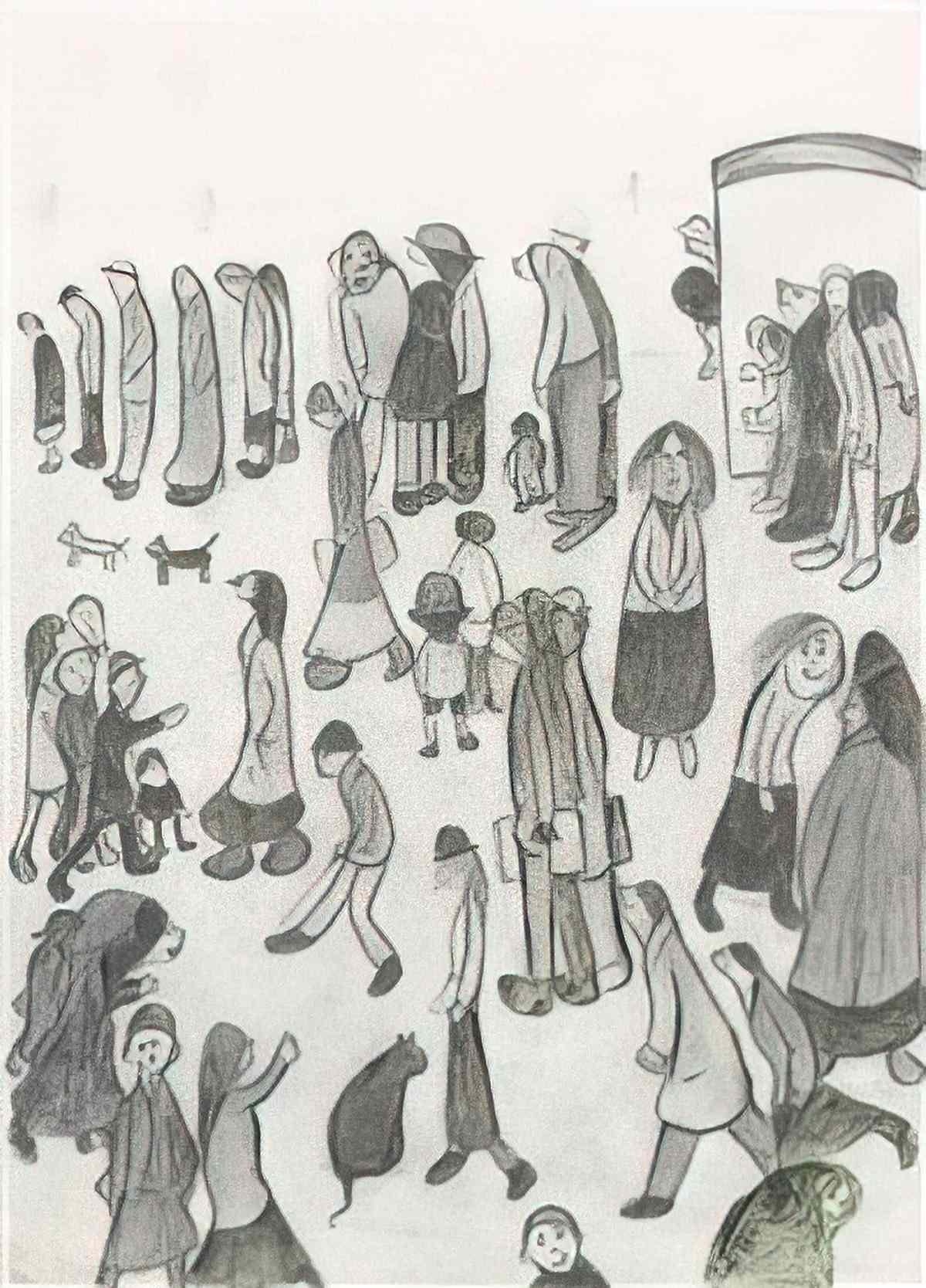L S Lowry coastal steamers Art A4 Photo Print