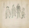 L S Lowry coming from the match 2 Art A4 Photo Print