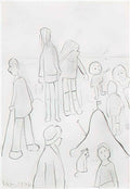 L S Lowry coming from the mill 1930 Art A4 Photo Print